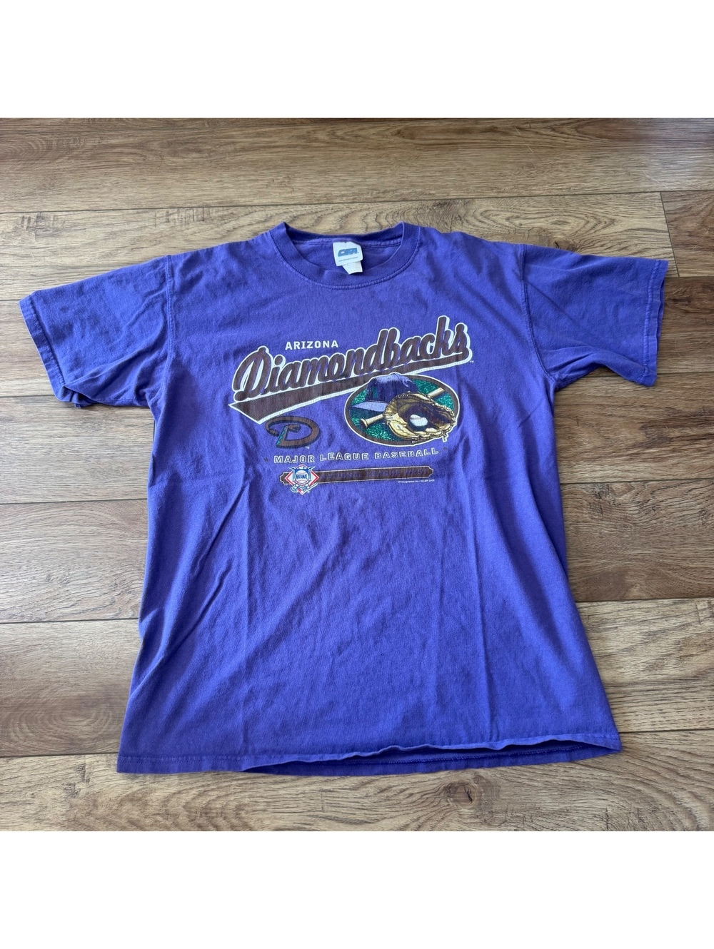 Vtg 2005 Arizona Diamondbacks Purple Graphic Shirt M